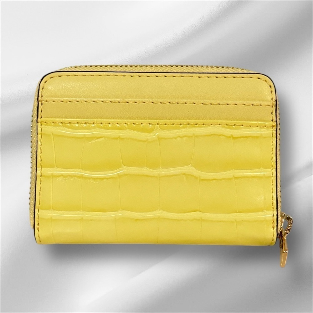 Michael Kors : Jet Set Travel - Embossed Card Case Wallet Exotic Buttercup | NWT - Picture 4 of 9